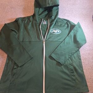 Mens Fanatics NY JETS Zip Up Hoodie Green XXL Track Jacket NFL Football 2XL